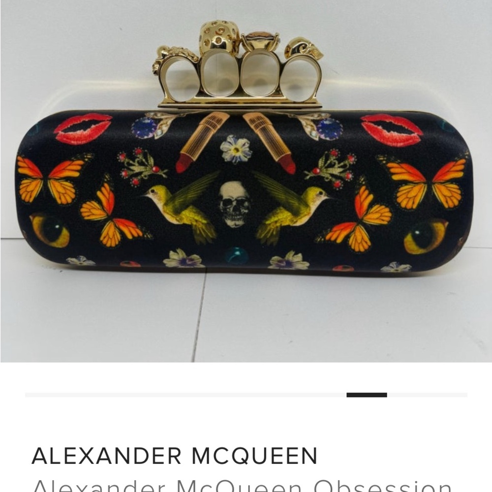 Designer Black Clutch with Gold Accents - Picture 8 of 11